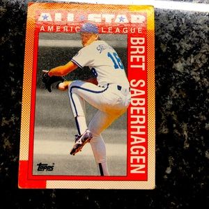 Brett Saberhagen Topps 1990 #393 baseball card!!